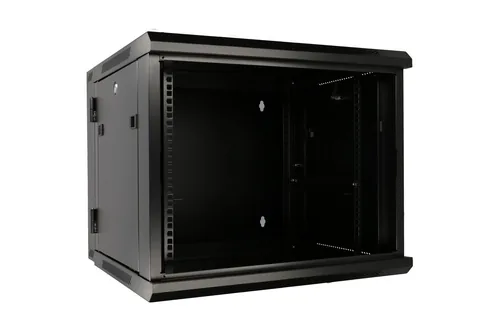 Extralink 6U 600X600 AZH WALL-MOUNTED RACKMOUNT CABINET SWING TYPE BLACK Rack monté sur le mur Noir