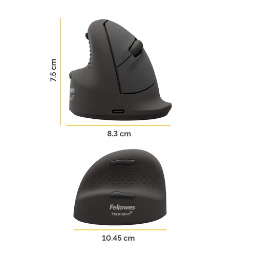 Fellowes Breyta Plus+ Ergonomic Vertikale Maus M Linkshänder