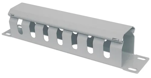 Intellinet 10" Cable Management Panel, 1U, Covered, Grey