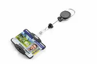 Durable ID card holder with badge reel EXTRA STRONG for 1 card
