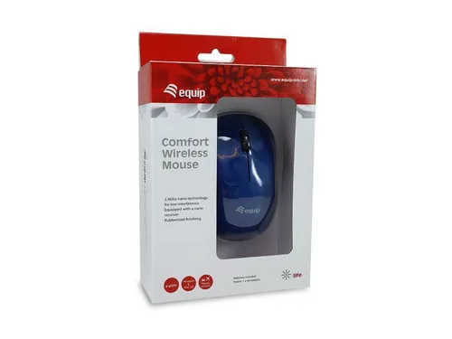 Equip Komfortmaus Wireless USB-A LR blau