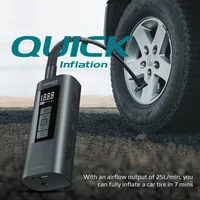 Promate Luftkompressor Aerify 10 bar - Anwendung Pumpe: Fahrradreifen - Autoreifen - Ball - Druckvoreinstellung: Ja - Betriebsdruck: 10 bar - Eingangsspannung: 12 V