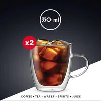 Bialetti Kaffeetasse Capri 350 ml, 1 Stück, Transparent - Material: Borosilikatglas - Tassen Typ: Kaffeetasse - Ausstattung: Henkel - Detailfarbe: Transparent - Verpackungseinheit: 1 Stück - Volumen: 350 ml