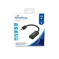 MediaRange HDMI BuchseMini DP Stecker 10 Gbits 15cm schwar