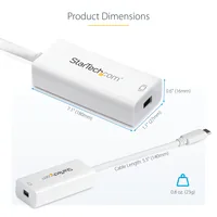 StarTech.com StarTech USB-C to Mini DisplayPort Adapter - 4K 60Hz - White - USB 3.1 Type-C to Mini DP Adapter (CDP2MDP)