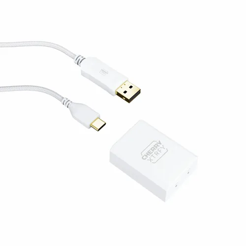 Cherry Gaming-Maus XTRFY M64 Pro Weiss - Maus Features: Programmierbare DPI-Einstellung - Umschaltbare DPI-Auflösung - Seitliche Zusatztasten - Scrollrad - Bedienungsseite: Rechtshänder - Detailfarbe: Weiss - Gewicht: 55 g - Verbindungsart: Kabellos - Sch