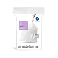 Simplehuman Müllbeutel J 30-45 Liter, 20 Müllbeutel - Parfümiert: Nein - Volumen: 30 l - 45 l - Trageriemen: Ja - Material: Kunststoff
