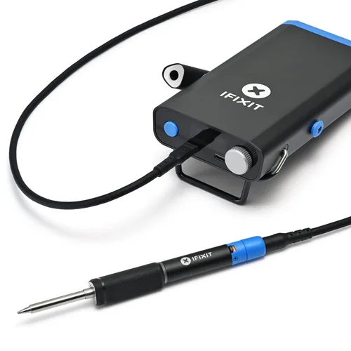Fixhub Power Series Tragbare Lötstation (schwarz/blau, 100 Watt, USB-C, Powerstation)