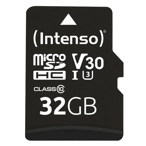 INTENSO Micro SDHC Card PRO 32GB 3433480 with adapter, UHS-I