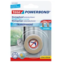 TESA Powerbond Transp. 19mmx1.5m 557430000 Montageband, doppelseitig