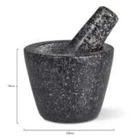 Cole&Mason Mörser mit Stössel 10 cm, Granit - Material: Granit - Detailfarbe: Grau - Durchmesser: 10 cm