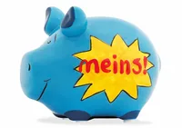 G. Wurm Spardose meins! 12.5 x 9 x 9 cm - Breite: 12.5 cm - Höhe: 9 cm - Länge: 9 cm - Produkttyp Geschenke: Spardosen - Motiv: Spruch