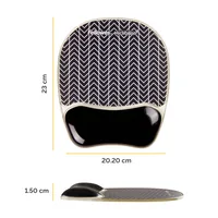 Fellowes Workplace Mausmatte Photo Gel mit Handgelenkauflage - Tiefe: 230 mm - Breite: 202 mm - Detailfarbe: Schwarz - Weiss - Form: Rund - Höhe: 15 mm - Handgelenkauflage: Ja