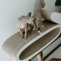District 70 Kratzmöbel Oval Office - Höhe: 24 cm - Anzahl Liegeplätze: 1 × - Detailfarbe: Hellbraun - Tierart: Katze - Produkttyp: Katzenmöbel