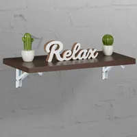 relaxdays Regalträger 4er Set 11 x 20 cm, Weiss - Tiefe: 20 cm - Breite: 3 cm - Höhe: 11 cm - Detailmaterial: Stahl (pulverbeschichtet) - Grundmaterial: Metall