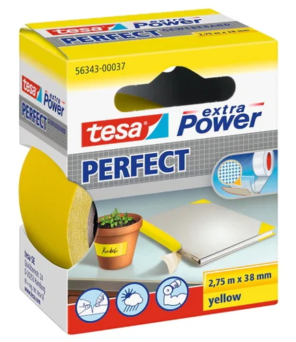 TESA 56343-00037-04 ruban d'étanchéité Adapté à une utilisation à l'intérieur Adapté à une utilisation extérieure 2,75 m Polyéthylène Jaune