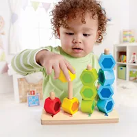 Hape Zähl- und Steckspiel - Altersempfehlung ab: 12 Monaten - Eigenschaften: Keine Eigenschaft - Material: Holz - Detailfarbe: Mehrfarbig