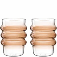 Leonardo Trinkglas Sole 440 ml, 2 Stück, Apricot - Glas Typ: Trinkglas - Material: Glas - Borosilikatglas - Detailfarbe: Aprikose - Höhe: 12.1 cm - Verpackungseinheit: 2 Stück - Volumen: 440 ml