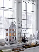 Bloomingville Tischlicht Heidrun 2 Stück, Grau - Produkttyp: Weihnachtswindlichter - Detailfarbe: Grau - Detailmaterial: Metall - Grundmaterial: Metall