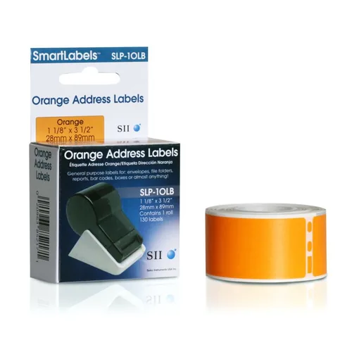 SEIKO Adress Labels orange 28x89mm 130Etiketten,selbstklebend,1 Rolle