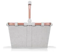 Reisenthel Einkaufskorb Carrybag XS Mini Twist Sky Rose - Breite: 33.5 cm - Detailfarbe: Rosa - Grau - Material: Polyester - Höhe: 18 cm - Länge: 19.5 cm