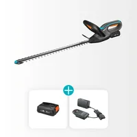 GARDENA Akku-Heckenschere EasyCut 55 Ready-To-Use Set - Ausstattung: Mit Akku & Ladegerät - Betriebsart: Akkubetrieb - Akkusystem: Bosch 18 V POWER FOR ALL - Schwertlänge: 55 cm