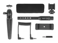 Delock Mikrofon Vlog Shotgun Set für Smartphones und DSLR Kameras - Typ: Einzelmikrofon - Bauweise: Desktop - Anwendungsbereich: Stereoaufnahme - Wandlerprinzip: Keine Angabe - Richtcharakteristik: Niere - Umschaltbare Richtcharakteristik: Nein