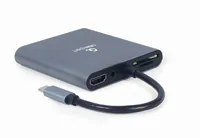 gembird USB Typ-C 6-in-1 Kombi Adapter spacegrau
