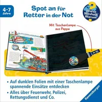 Ravensburger Kinder-Sachbuch WWW Leuchte und entdecke: Einsatzkräfte - Sprache: Deutsch - Altersempfehlung ab: 4 Jahren - Einband: Hardcover - Anzahl Seiten: 16 - Thema: Entdecken und Wissen - Altersgruppe: Kleinkinder
