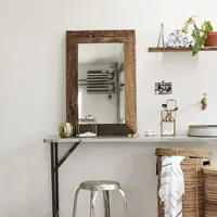 House Doctor Spiegel Pure, 60 x 90 cm - Tiefe: 4.5 cm - Breite: 60 cm - Höhe: 90 cm - Detailmaterial: Glas - Holz - Grundmaterial: Glas - Holz