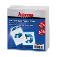 1x50 Hama CD-ROM-Papierhüllen weiss                      62671