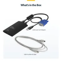 StarTech KVM Console to Laptop USB 2.0 Portable Crash Cart Adapter with File Transfer & Video Capture - Portable KVM Console
