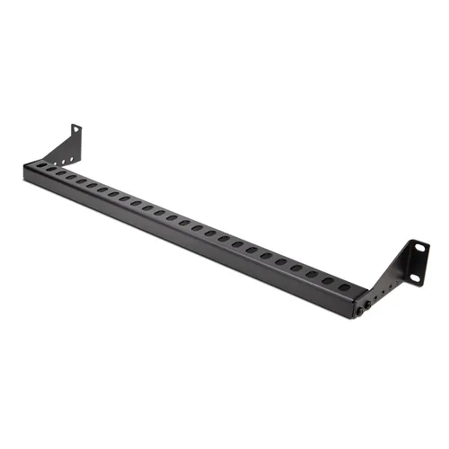 StarTech.com 1U Rack Mountable Cable Lacing Bar w/Adjustable Depth, Cable Support Guide For Organized 19" Racks/Cabinets, Horizontal Cable Guide For Patch Panels/Switches/PDUs