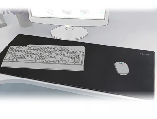 Delock Gaming-Mausmatte 12027 Schwarz - Tiefe: 500 mm - Breite: 900 mm - Detailfarbe: Schwarz - Form: Eckig - Höhe: 3 mm - Handgelenkauflage: Nein