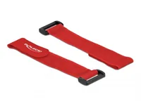 Delock Klettkabelbinder Rot 190 mm x 25 mm 5 Stück - Breite: 25 mm - Länge: 190 mm - Produkttyp: Klett-Kabelhalter - Ausstattung Kabelmanagement: Wiederverwendbar - Haftend - Verpackungseinheit: 5 Stück - Material: Klettband