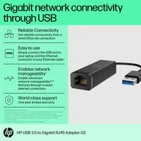 HP USB 3.0 to Gigabit RJ45 Adapter G2 scheda di interfaccia e adattatore