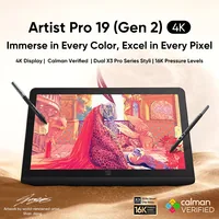 XP-PEN Grafiktablet Artist Pro 19 Gen. 2 - Stromversorgung: Netzbetrieb - Aktive Arbeitsfläche: 409 mm x 230 mm - Anzahl Druckstufen: 16384 × - Detailfarbe: Schwarz - Schnittstellen: USB Typ C - Display vorhanden: Ja