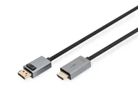 Digitus DB-340202-018-S video cable adapter 1,8 m DisplayPort HDMI Typ A (Standard) Schwarz
