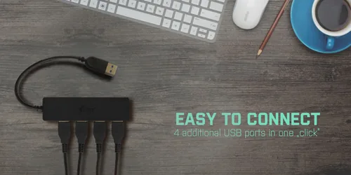 USB3.0 HUB 4Port SuperSpeed passiv i-Tec Black