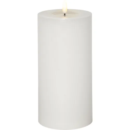 Star Trading LED-Kerze Pillar Flow Big, 22.5 cm, Weiss - Betriebsart: Batteriebetrieb - Fernbedienung: Nein - Aussenanwendung: Nein - Höhe: 22.5 cm - Timerfunktion: Ja - Set: Nein