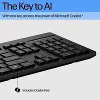 HP 125 G2 USB Wired Keyboard tastiera Ufficio Nero