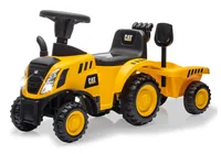 Jamara Rutscher Caterpillar Traktor mit Anhänger 2in1 gelb