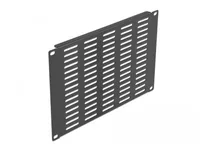 10? Netzwerkschrank Panel mit Lüftungsschlitzen horizontal 4 HE schwarz