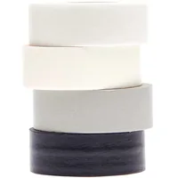 Rico Design Washi Tape 4 Stück, Schwarz/Weiss, 10 m - Detailfarbe: Schwarz - Weiss - Länge: 10 m - Set: Ja - Breite: 15 mm