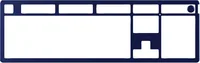 HyperX Alloy Rise Top Plate marineblau - Farbe: Blau - Kompatible Hersteller: HP - Zubehörtyp: Tastatur-Deckplatte