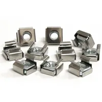 StarTech.com 50-Pack M6 Square Hole Cage Nuts and Installation Tool for 19" or 10" Server Racks, Cabinets and Enclosures, Silver - TAA