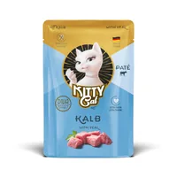 KITTY Cat Nassfutter KittyCat Paté Pouch Kalb 85 g - Tierbedürfnis: Kein besonderes Bedürfnis - Geschmacksrichtung: Kalb - Zertifikate: Keine Zertifizierung - Fleischsorte: Kalb - Packungsgrösse: 85 g - Futtereigenschaft: Getreidefrei - Ohne künstliche Zu