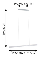 Paulmann Pendelleuchte LED Touchless Sensor Aptare Weiss - Betriebsart: Netzbetrieb - Lampensockel: LED fest verbaut - Farbtemperatur Kelvin: 2700 K - Gesamtleistung: 16.5 W - Farbwiedergabeindex CRI: 80 - Dimmbar: dimmbar