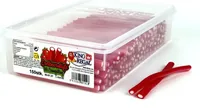 King Regal Gummibonbons Erdbeerstifte mit Cremefüllung 150 Stück - Produkttyp: Gummibonbons - Nährwertangabe pro: 100 g - Energiegehalt (in kj): 370 KJ - Energiegehalt (in kcal): 1569 Kcal - Fett: 2 g - Davon gesättigte Fettsäuren: 1.8 g