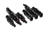 FURBER.power T-Verteiler FC4 1 auf 3, Set - Anschluss Seite B: FC4 Stecker (kompatibel mit MC4 - DL4 - TS4 - QC4) - Anschluss Seite A: FC4 Buchse (kompatibel mit MC4 - DL4 - TS4 - QC4)